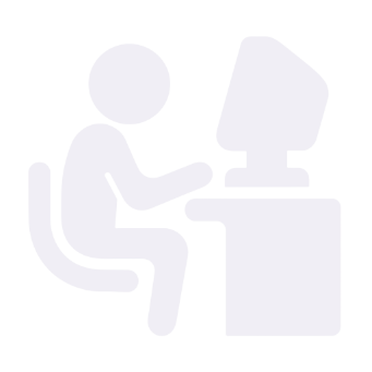 Person at desk graphic